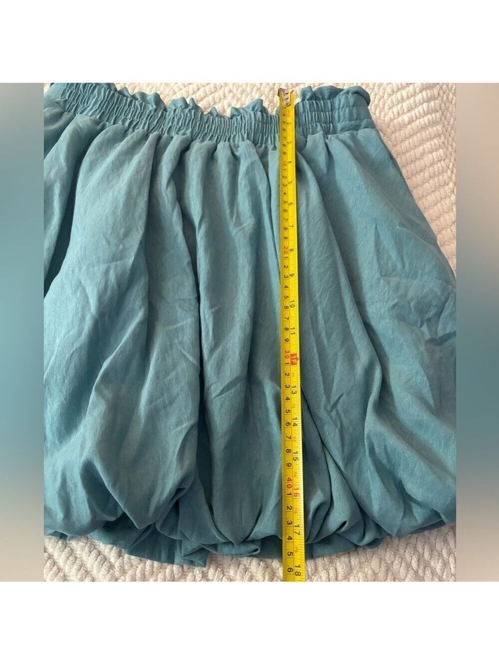 Bubble Short Skirt Teal Women Large - Picture 6 of 8